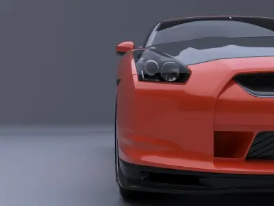 Nissan GTR  SPAC V10   MODIFIED Low-poly 3D model