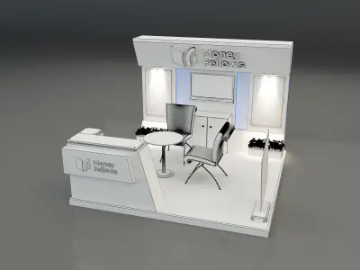 Booth Exhibition Stand a 652b 3D model