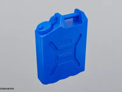 Gallon - water canister Low Poly PBR 3D Model Low-poly 3D model