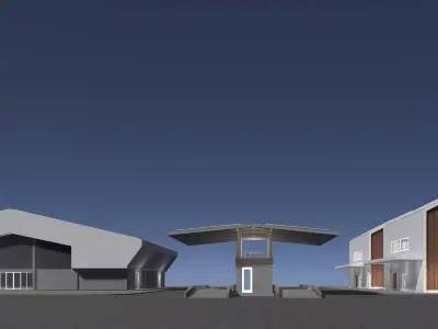 Solar industrial building 25-46 3D model