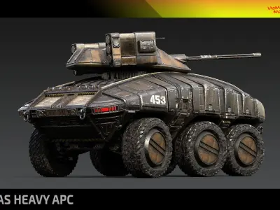 Atlas Heavy APC Low-poly 3D model