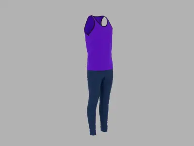 Sport Suit Low-poly 3D model