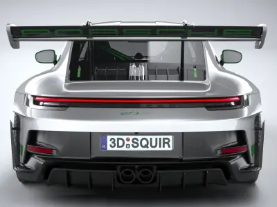 Porsche 911 GT3RS 2023 LowPoly 3D model