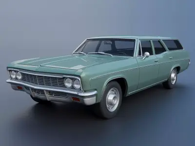 Chevrolet Impala Wagon 1966 3D print model