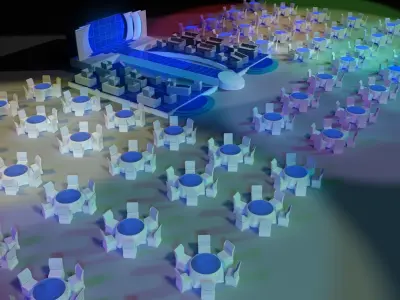 Event Exhibition Setup show presentation display  a81 3D model