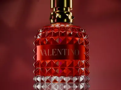 Crimson Elegance  Premium Valentino  Low-poly 3D model