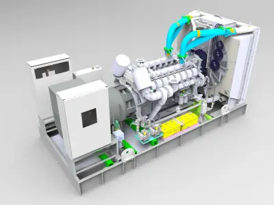 Diesel generator 3D model