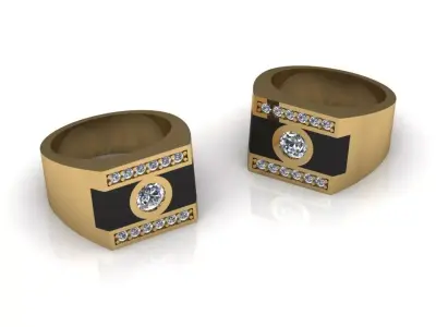 Mens ring 3D print model 2