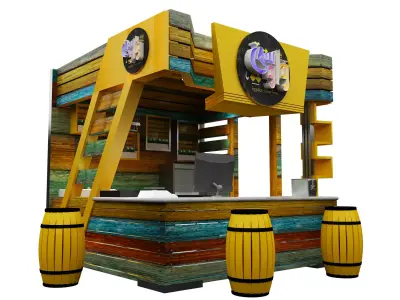 Booth Exhibition Stand a156  3D model