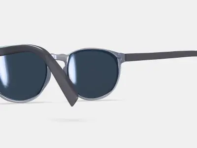 Biren Sunglasses in Dove Grey 3D model
