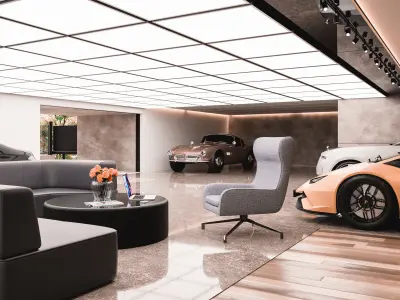 Car- Realism lightning interior 3D model