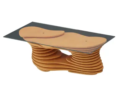 Parametric coffee table 11 3D model