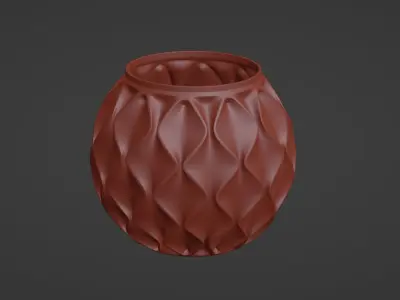 Vase sphere rhombus 3D print model
