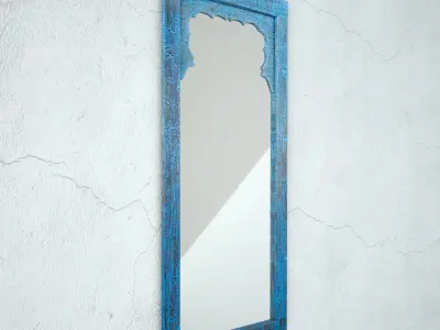 Antique Azure Ramgarh Haveli Framed Mirror 3D model