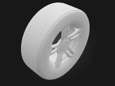 Racing Tire Render  High-Grip Performance with Sleek Detailing 3D model