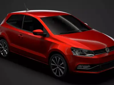 Volkswagen Polo TDI 3d Typ6C 2017 3D model