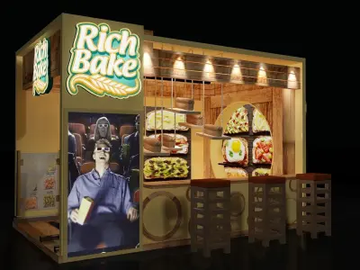  Booth Exhibition Stand a103 3D model
