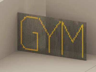 gym panel 3D model