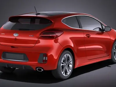 Kia Pro Ceed GT-line 2017 VRAY 3D model