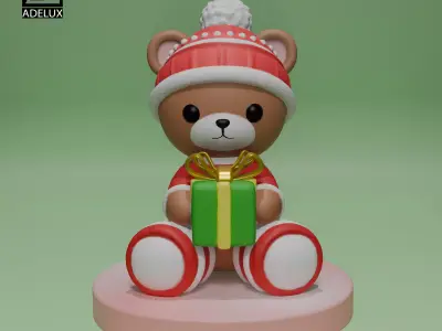 Christmas Teddy Bear 3D print model