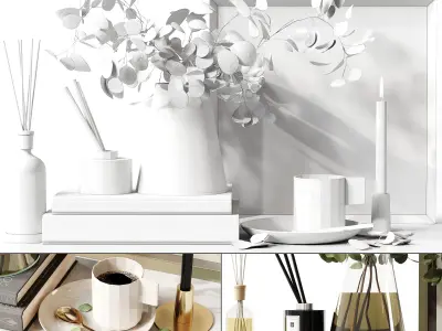Decorative Set 238 Low-poly 3D model