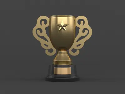  Trophy Cups 3D model