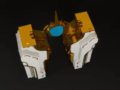 Ruined wall concept 3D model 3D model