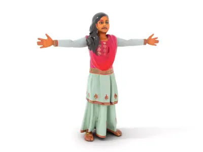 Vibrant Ethnic Dress model pack Low-poly 3D model