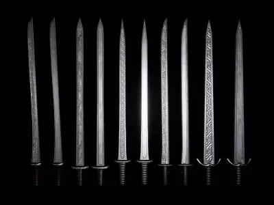 Sword Pack Low-poly 3D model