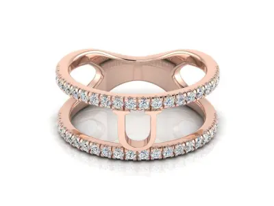 Jewelry Alphabet Ring U 3D print model purchase
