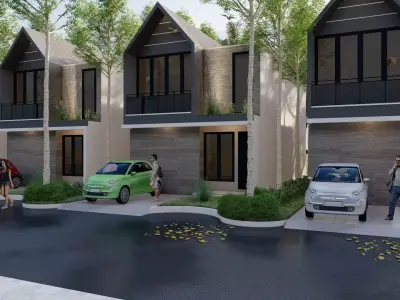 desain rumah minimais 3D model