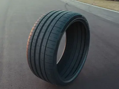 Pirelli P Zero PZ4 Tire 3D model  Low-poly 3D model