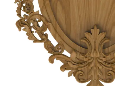 Carved picture frame STL 3D model 50