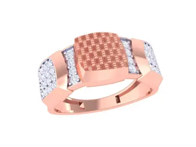 Mens gemstone diamond men Ring with details images 39 3D print model