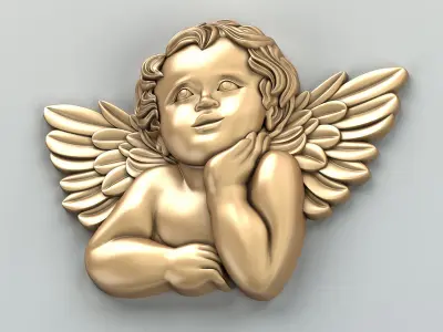 Carved decor central 027 Cupid 3D model