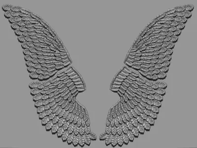 WING FOR DECORATION 3D model