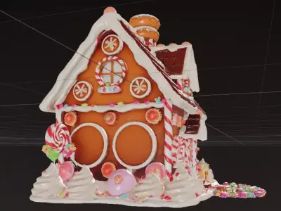 The 3D Gingerbread House Model 3D model