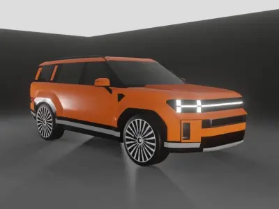 Hyundai Santa Fe Low-poly 3D model