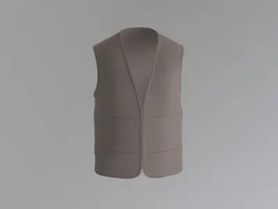 Worker Vest Low-poly 3D model
