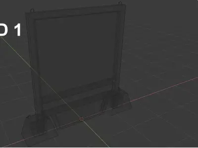 Old Concrete Fence Free low-poly 3D model