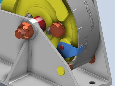 P-39 Airacobra Oil Shutter Control Quadrant 3D print model