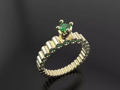 Ring with pipes 3D print model