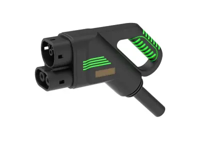 EV Charging plug- electric vehicle charging plug - CCS2 3D model