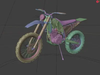 Motorcycle KTM 525 EXC from Daryl Dixon Walking Dead 3D model