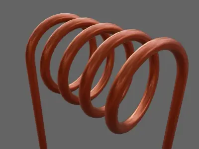 Coil - Bobina - Electronic parts Low-poly 3D model