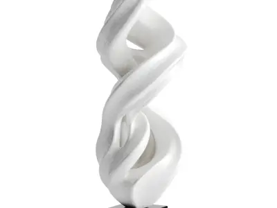 Bas relief abstraction Low-poly 3D model