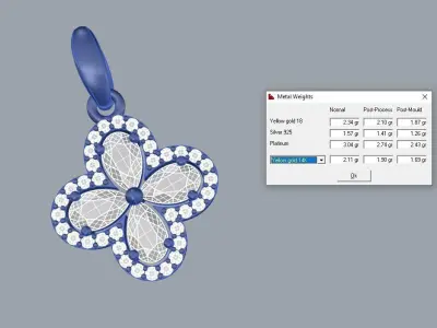 Gold pendant  Jewelry 3D print model