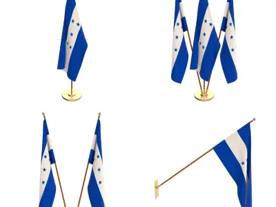 Honduras Flag Pack 3D model