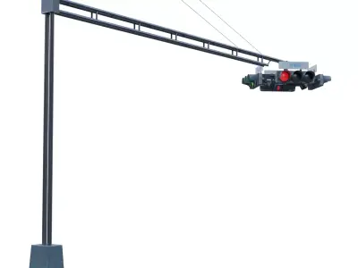 Traffic Light Intersection 3D model