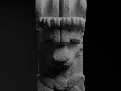 Lion Head Sculpture 3D print model